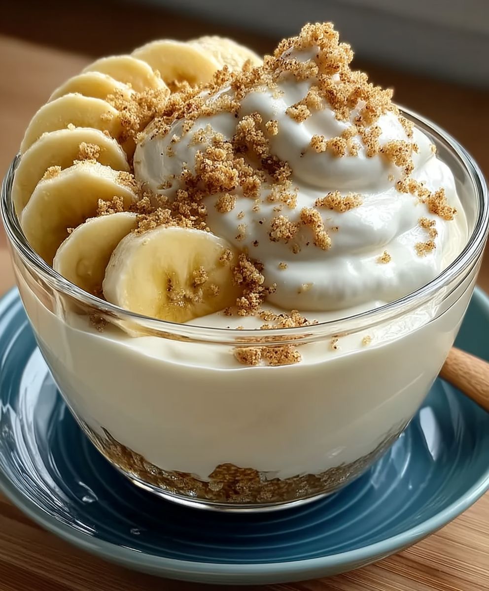 Bol yaourt grec banane pudding