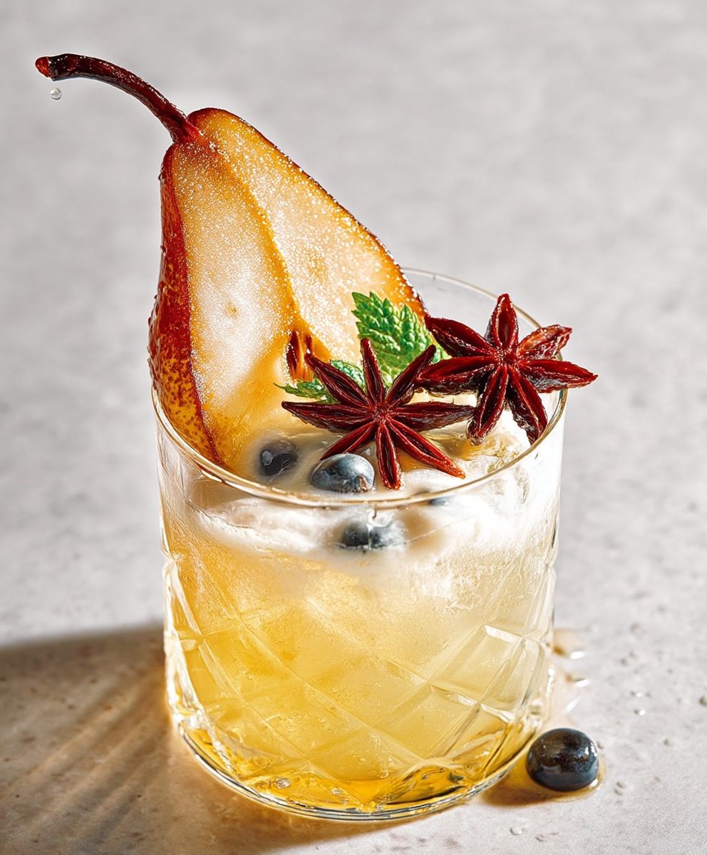 Poire sour cocktail