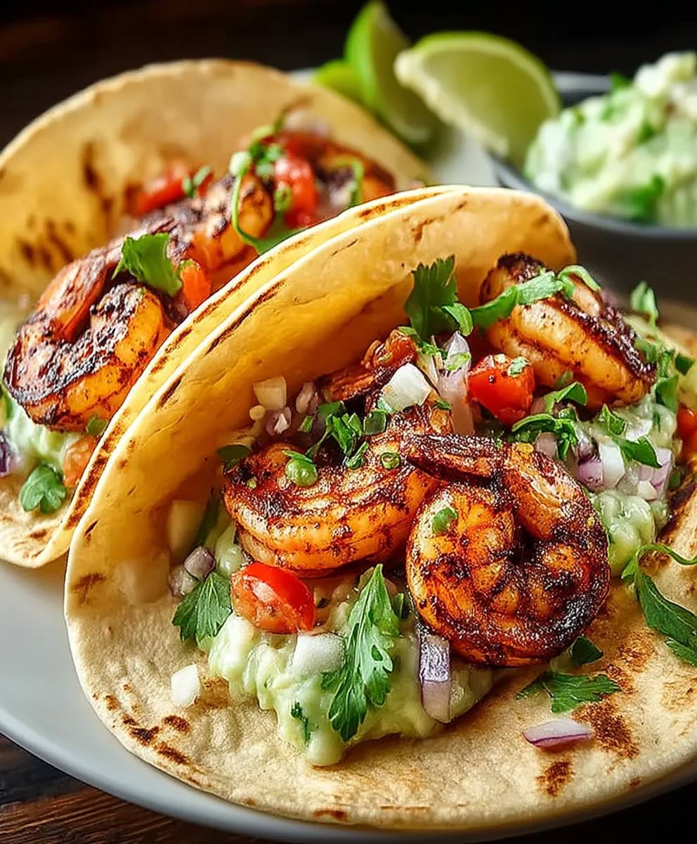 Tacos aux crevettes épicées