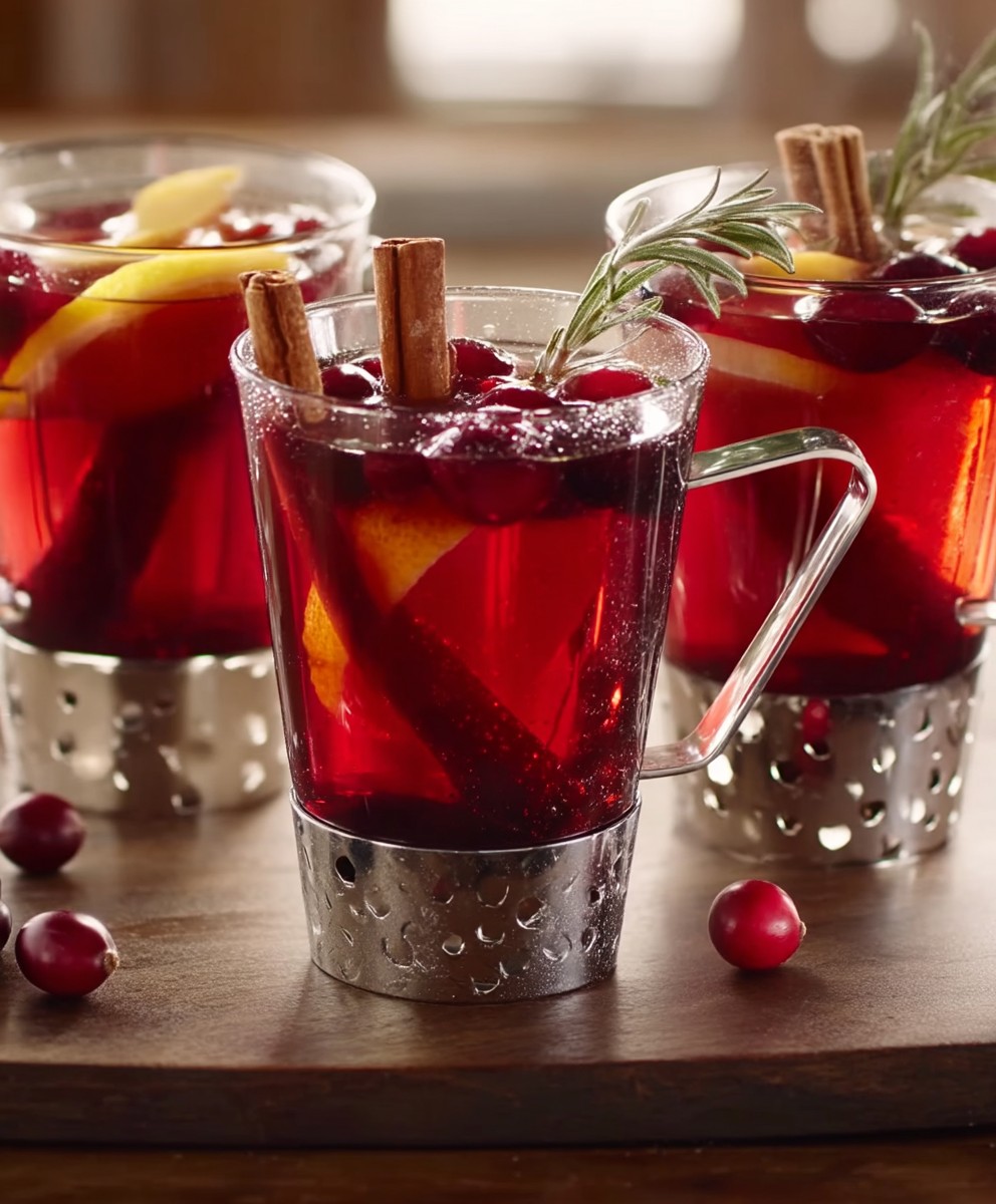 Cidre chaud canneberges pommes