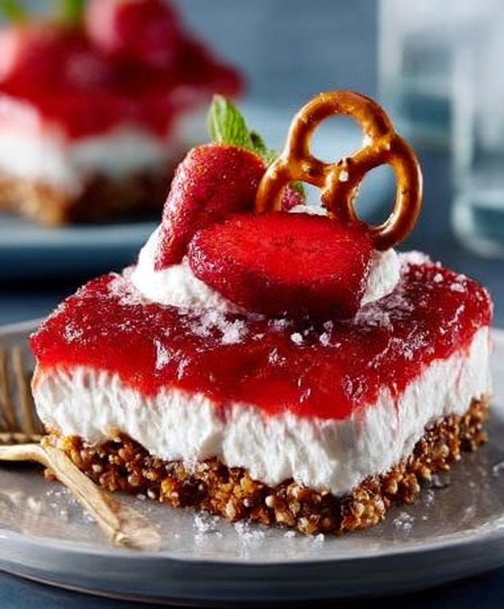 Salade bretzels fraises