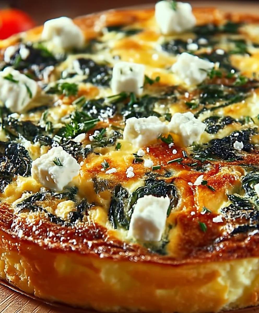 Quiche sans croûte épinards fromage
