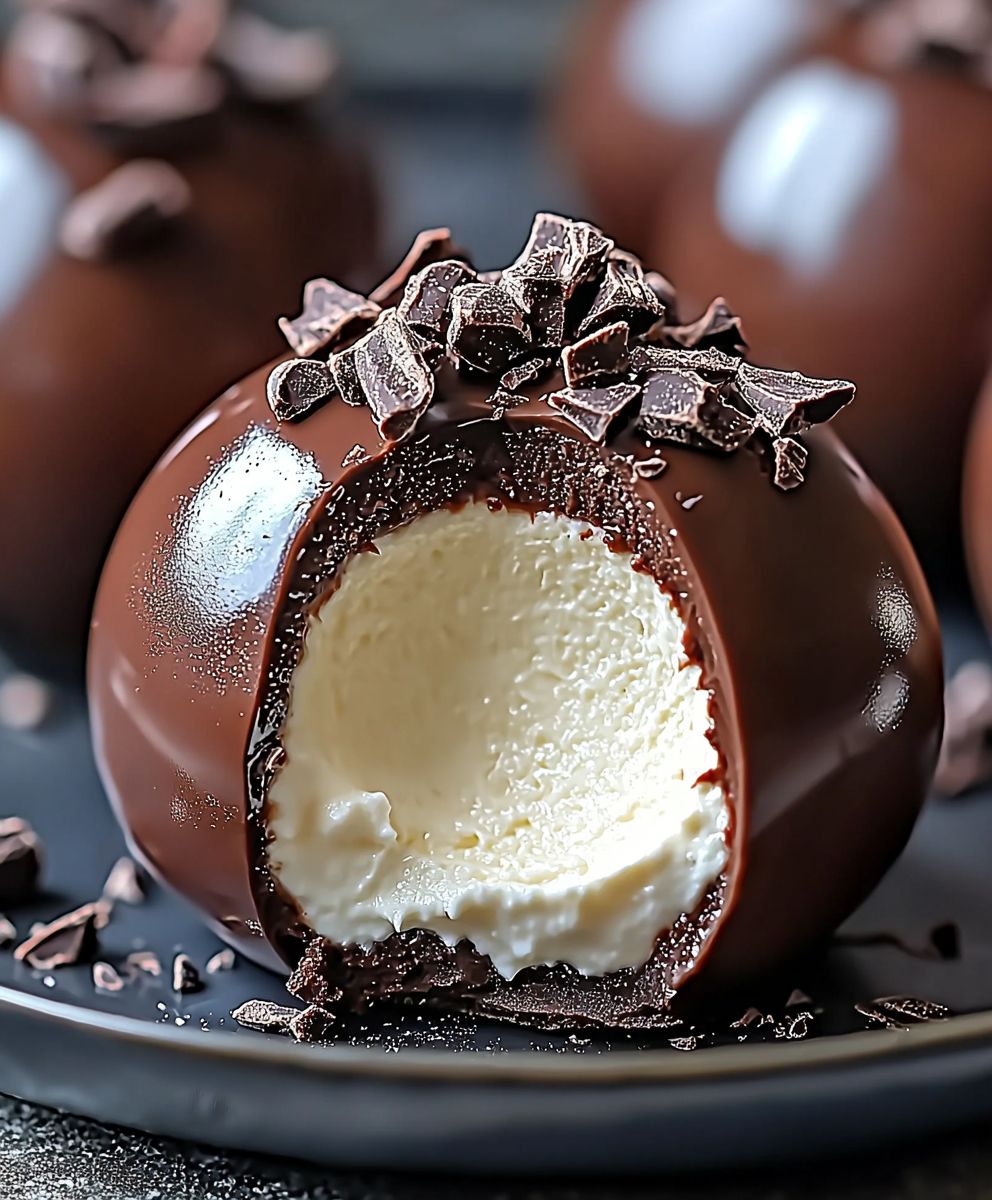 Dômes chocolat praliné mousse mascarpone