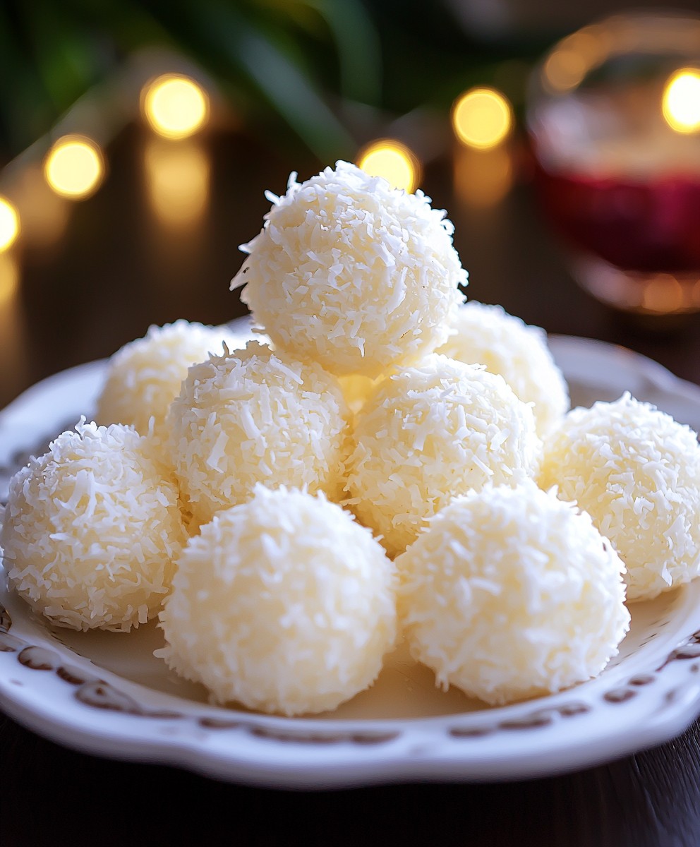 Boules noix coco Raffaello sans cuisson