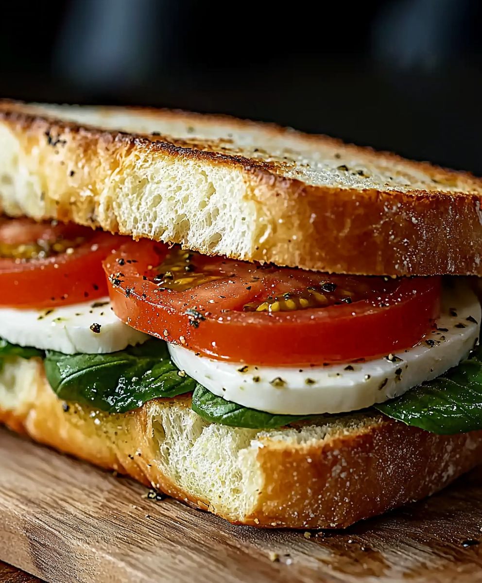 Sandwich Caprese au Basilic