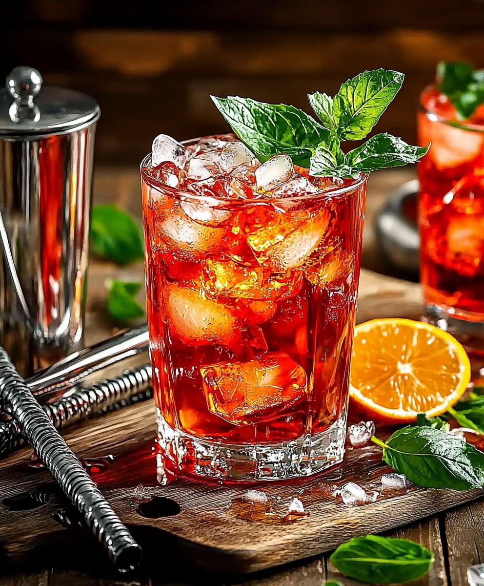 Campari tonic cocktail