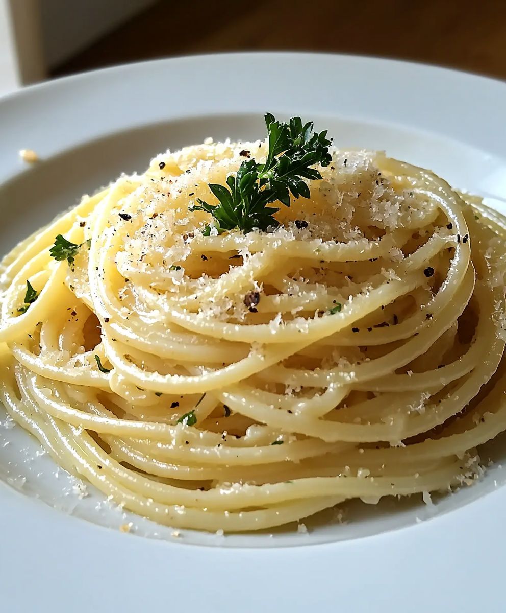 Pâtes crème ail