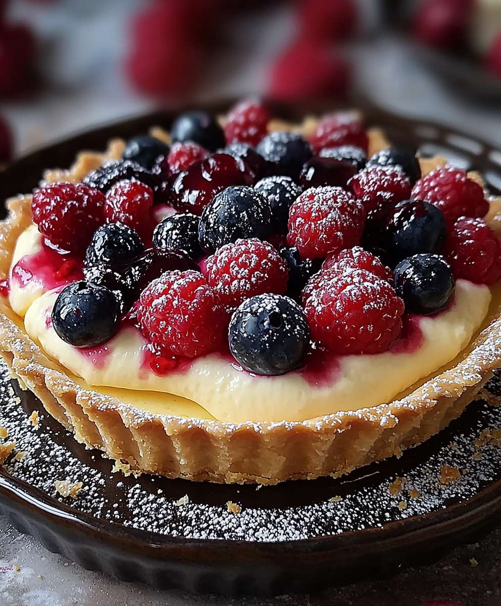 Tarte au fromage crème baies