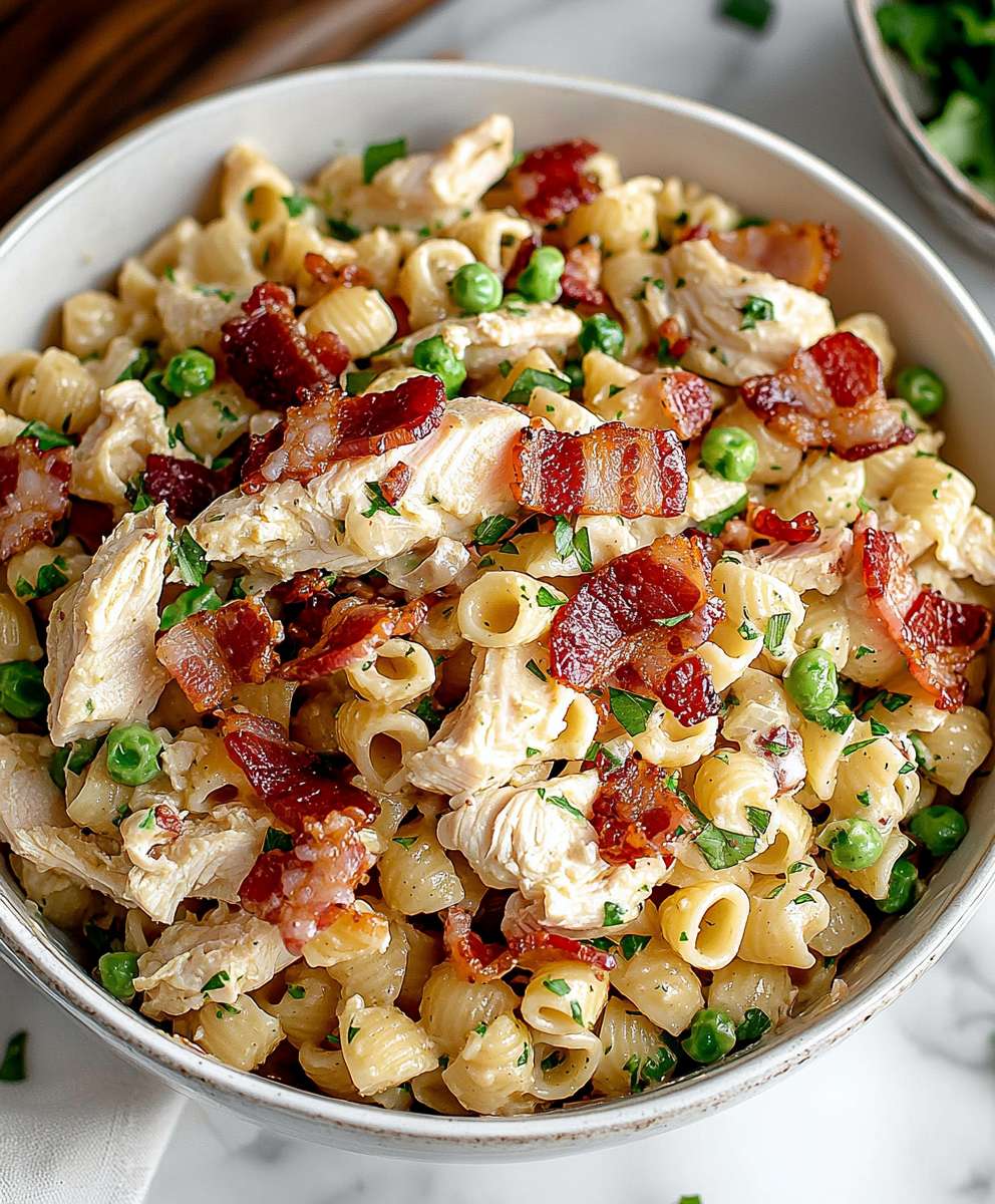 Salade de pâtes poulet bacon ranch