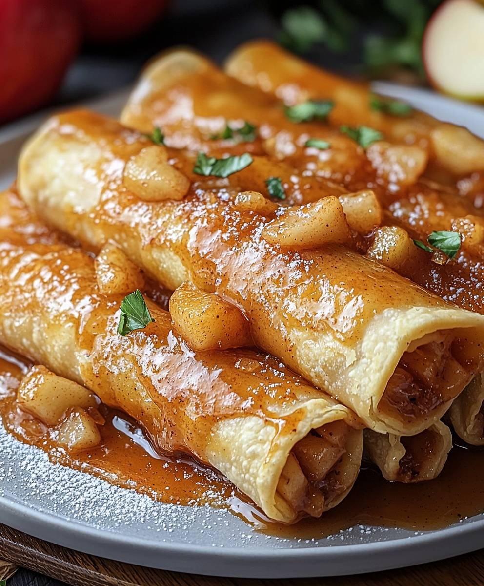 Taquitos tarte aux pommes friteuse