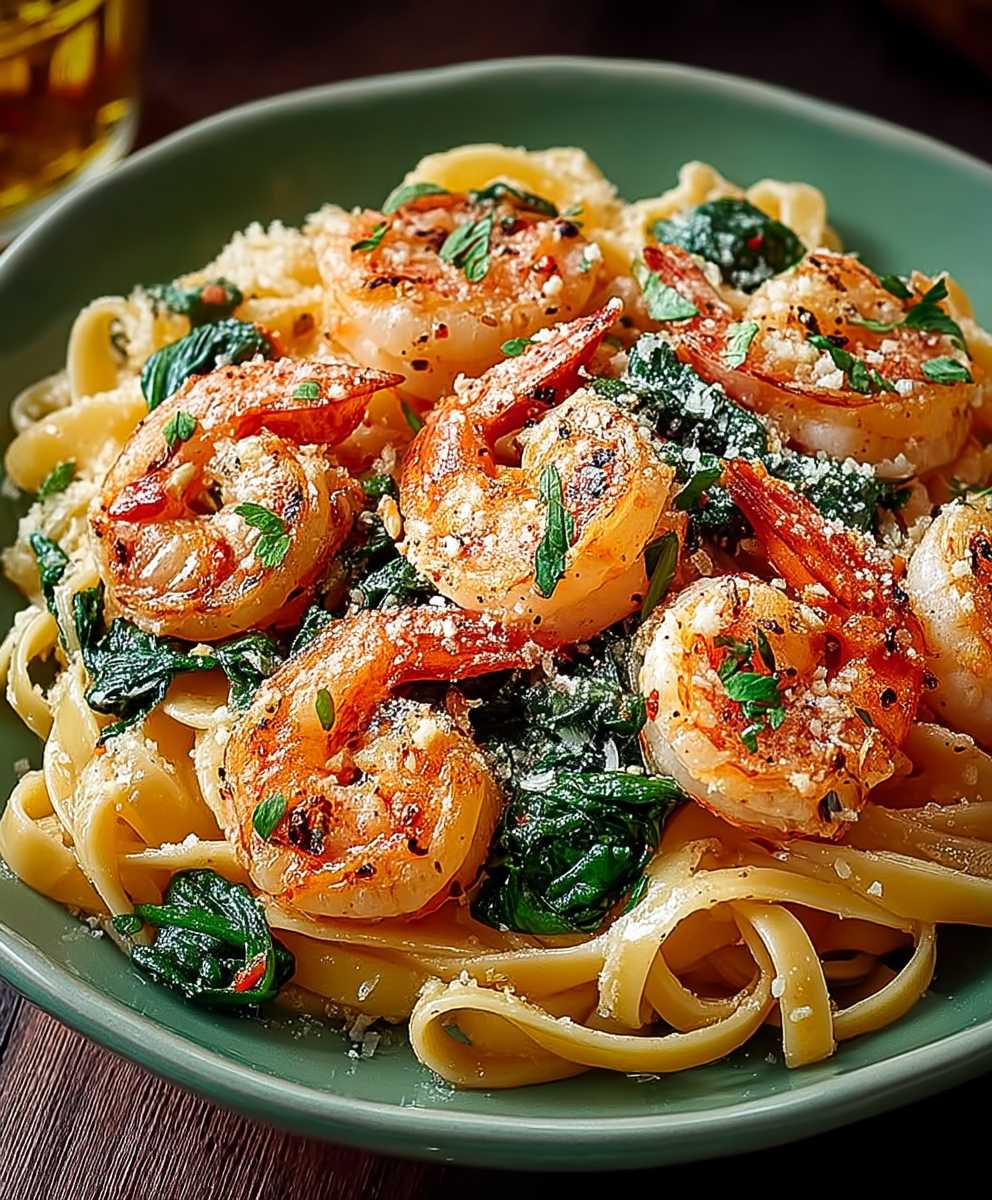 Pâtes crevettes toscane