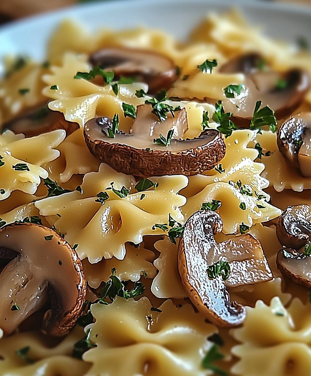 Farfalle aux champignons