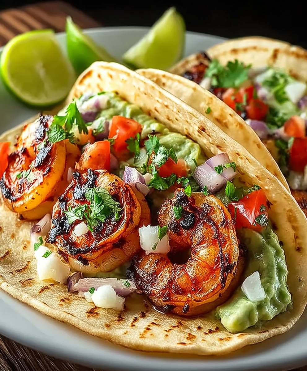 Tacos aux crevettes épicées