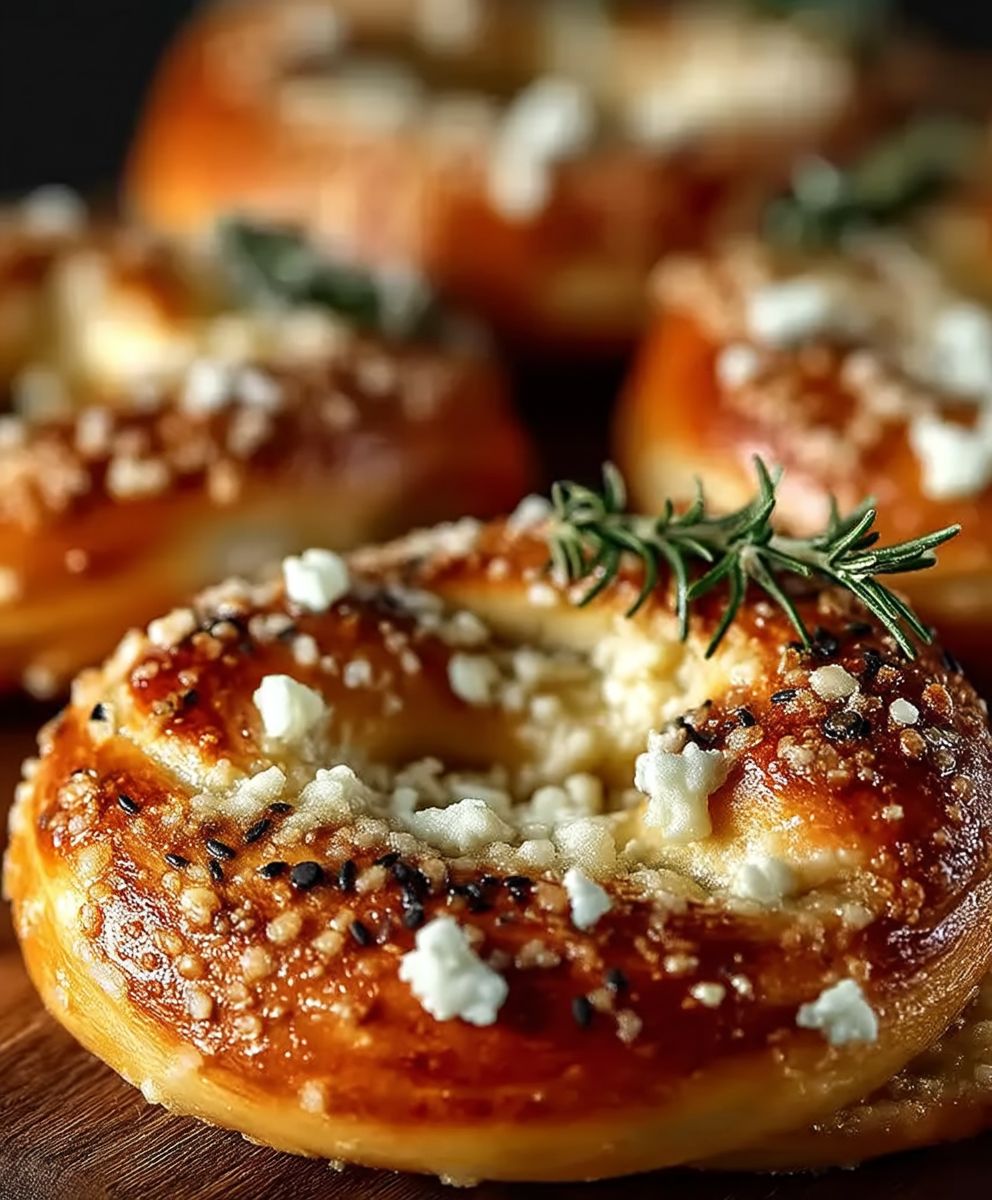 Bretzels romarin parmesan mozzarella