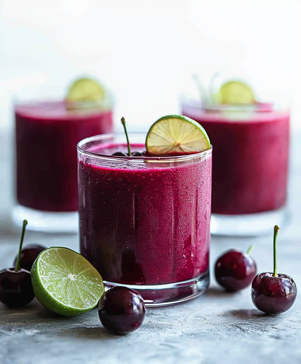 Smoothie cerise citron vert betterave