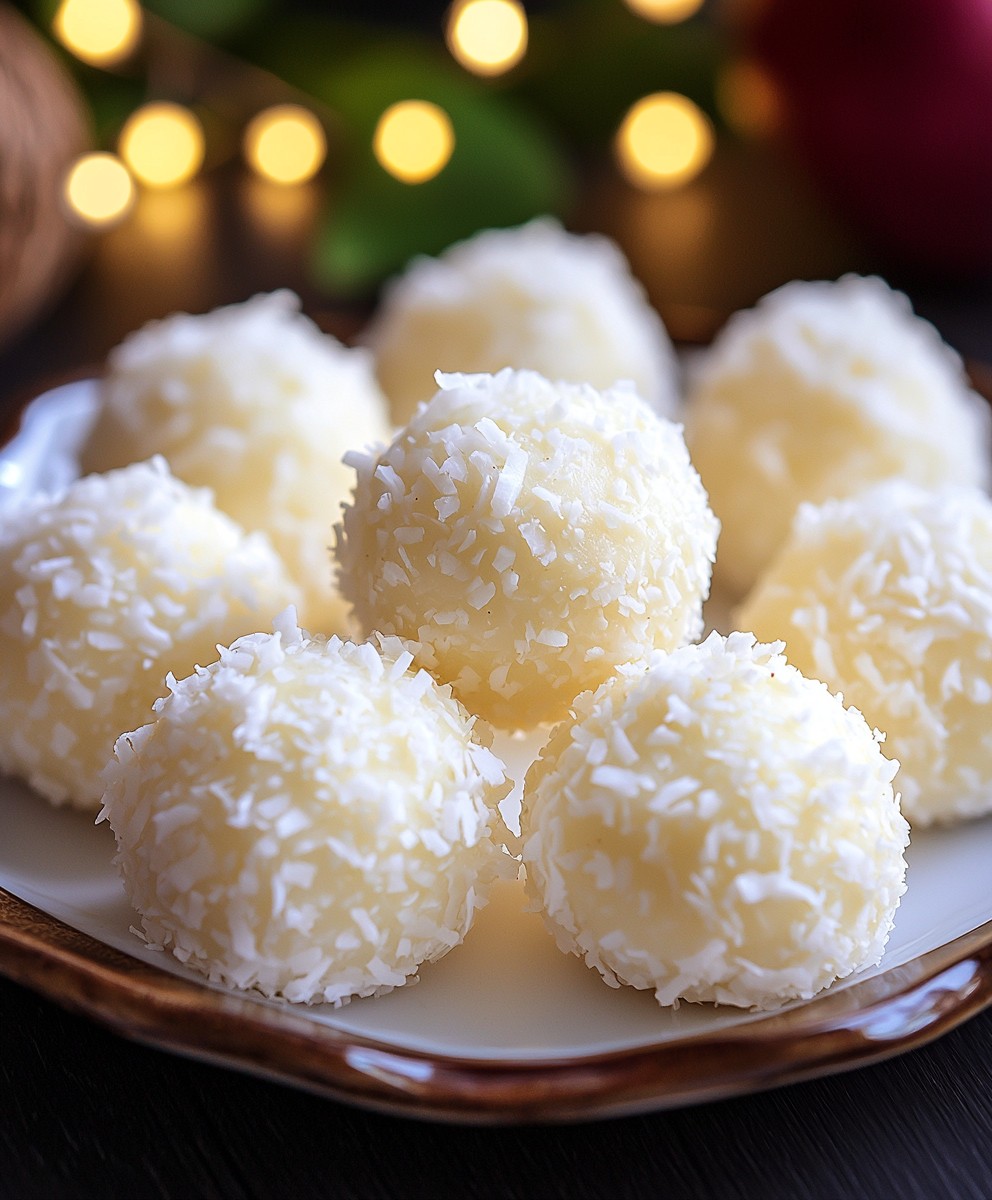 Boules noix coco Raffaello sans cuisson