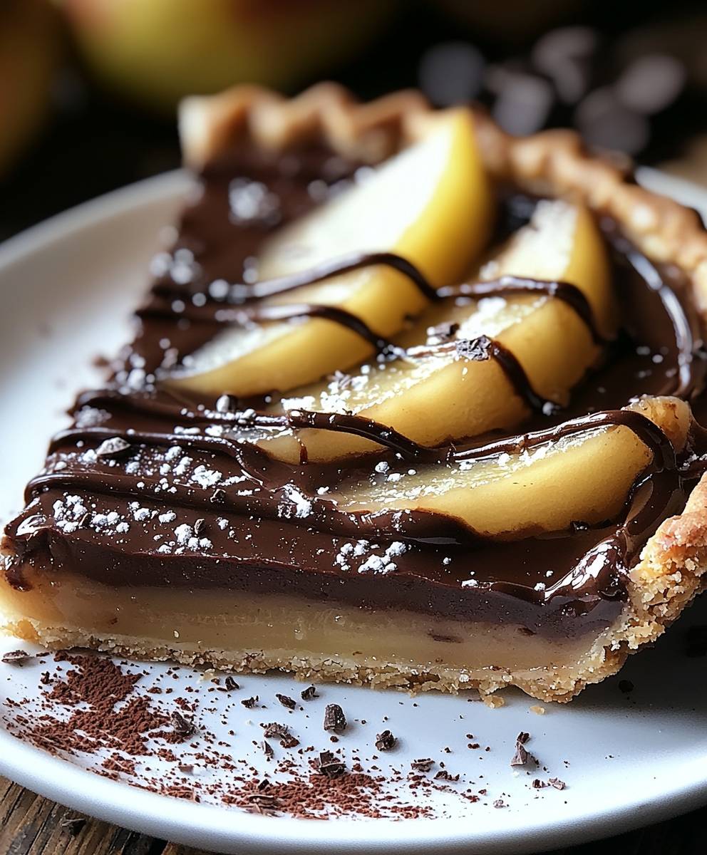 Tarte chocolat poires facile