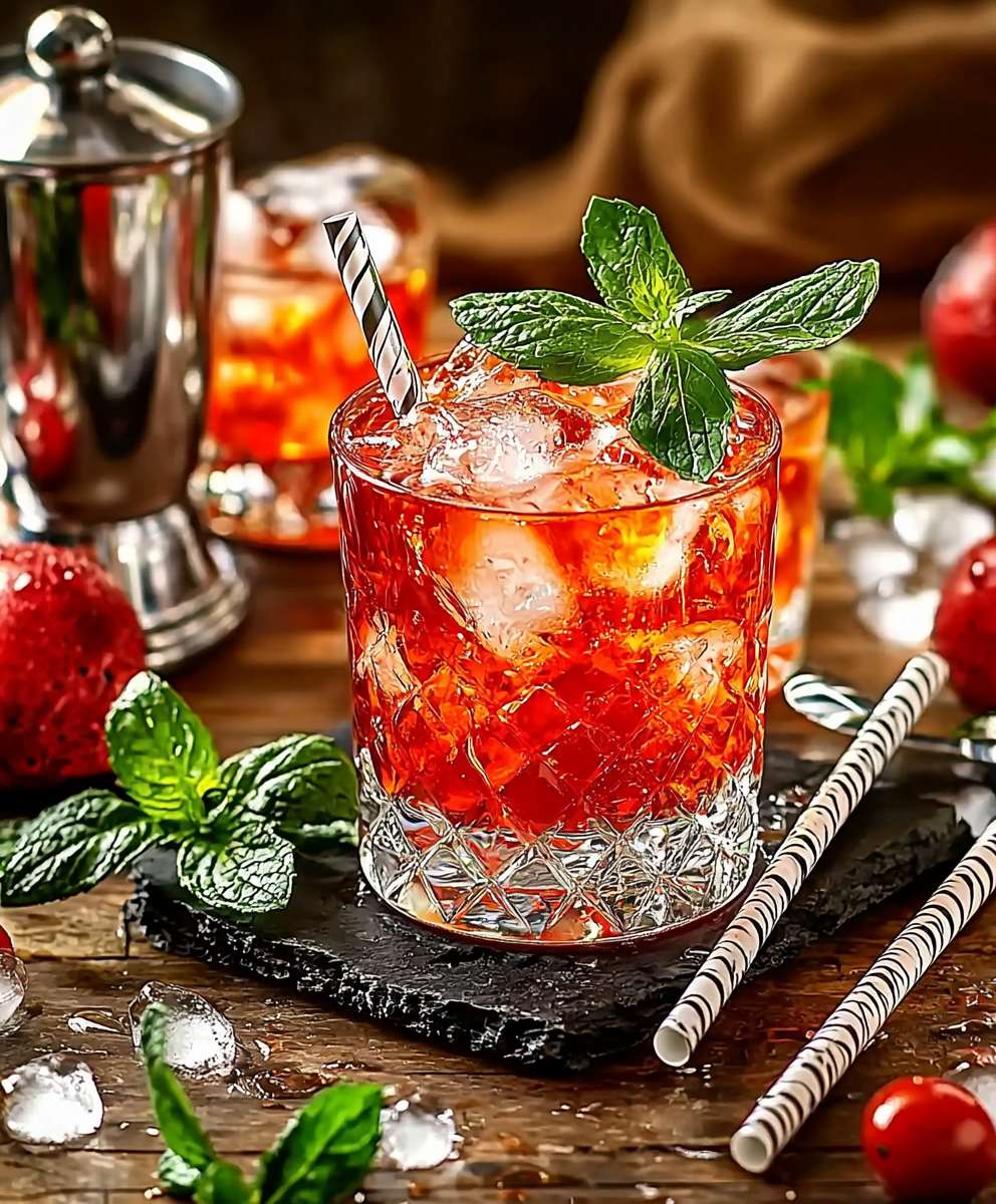 Campari tonic cocktail