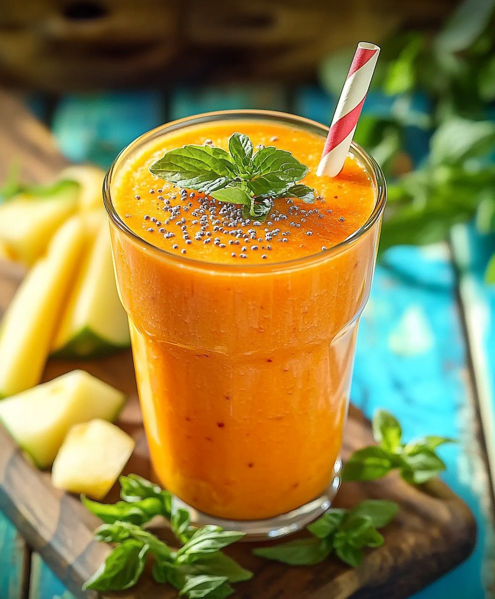 Smoothie melon pommes