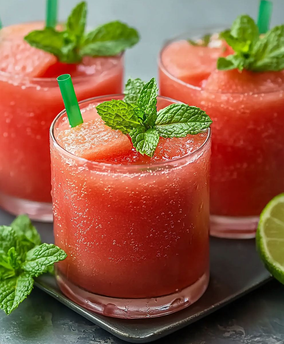 Rafraîchissement pastèque et menthe
