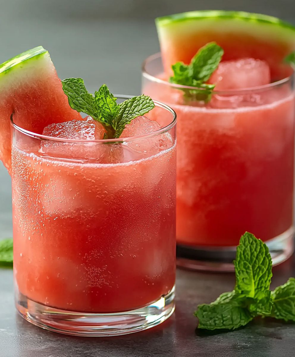 Rafraîchissement pastèque et menthe