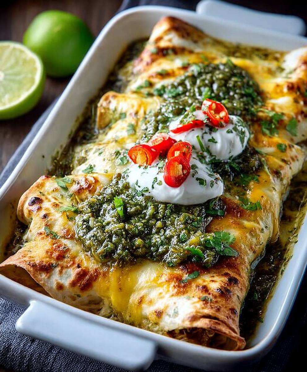 Enchiladas poulet salsa verde