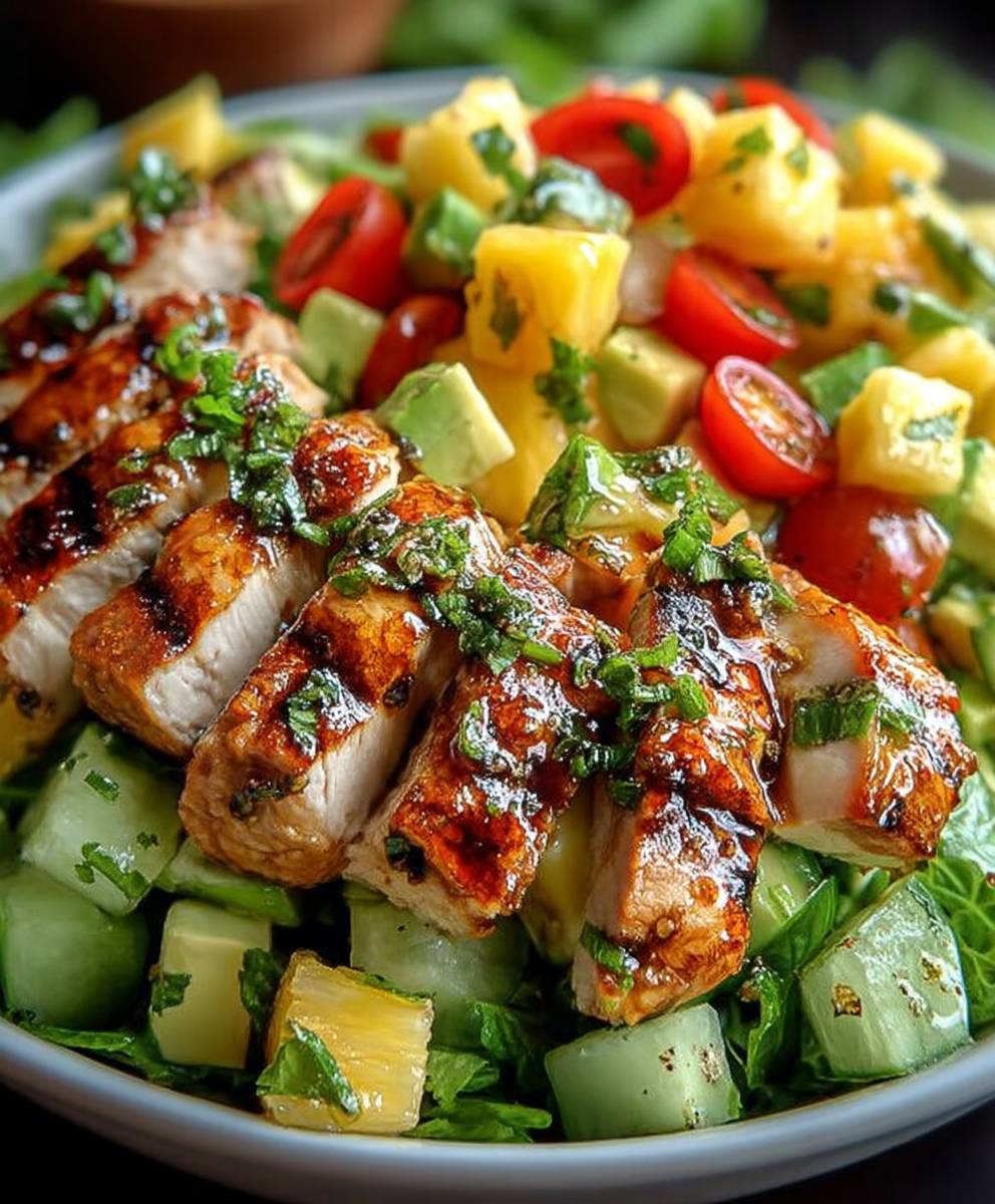 Salade poulet hawaïenne