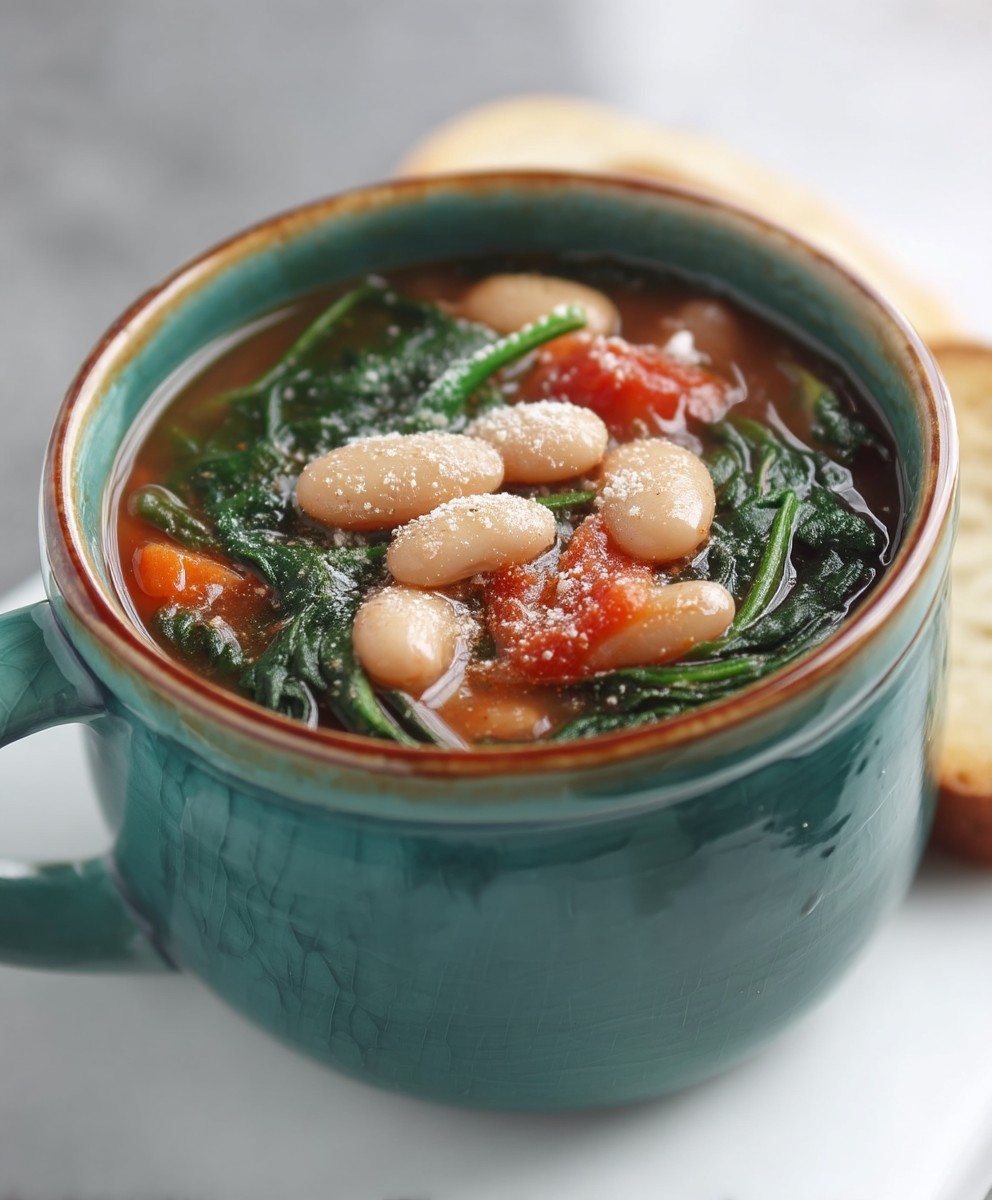 Soupe haricots blancs épinards