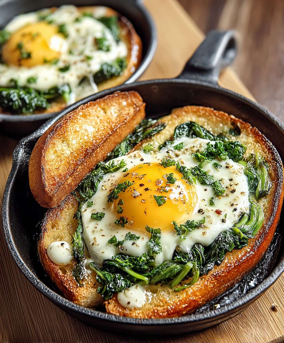 Oeufs au four verdure crémeuse