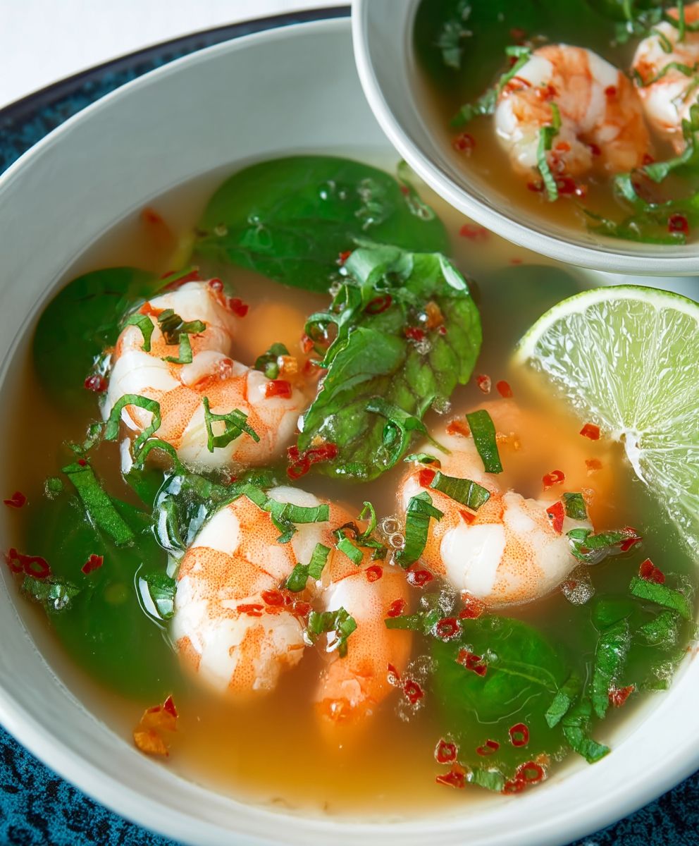Soupe érable et crevettes