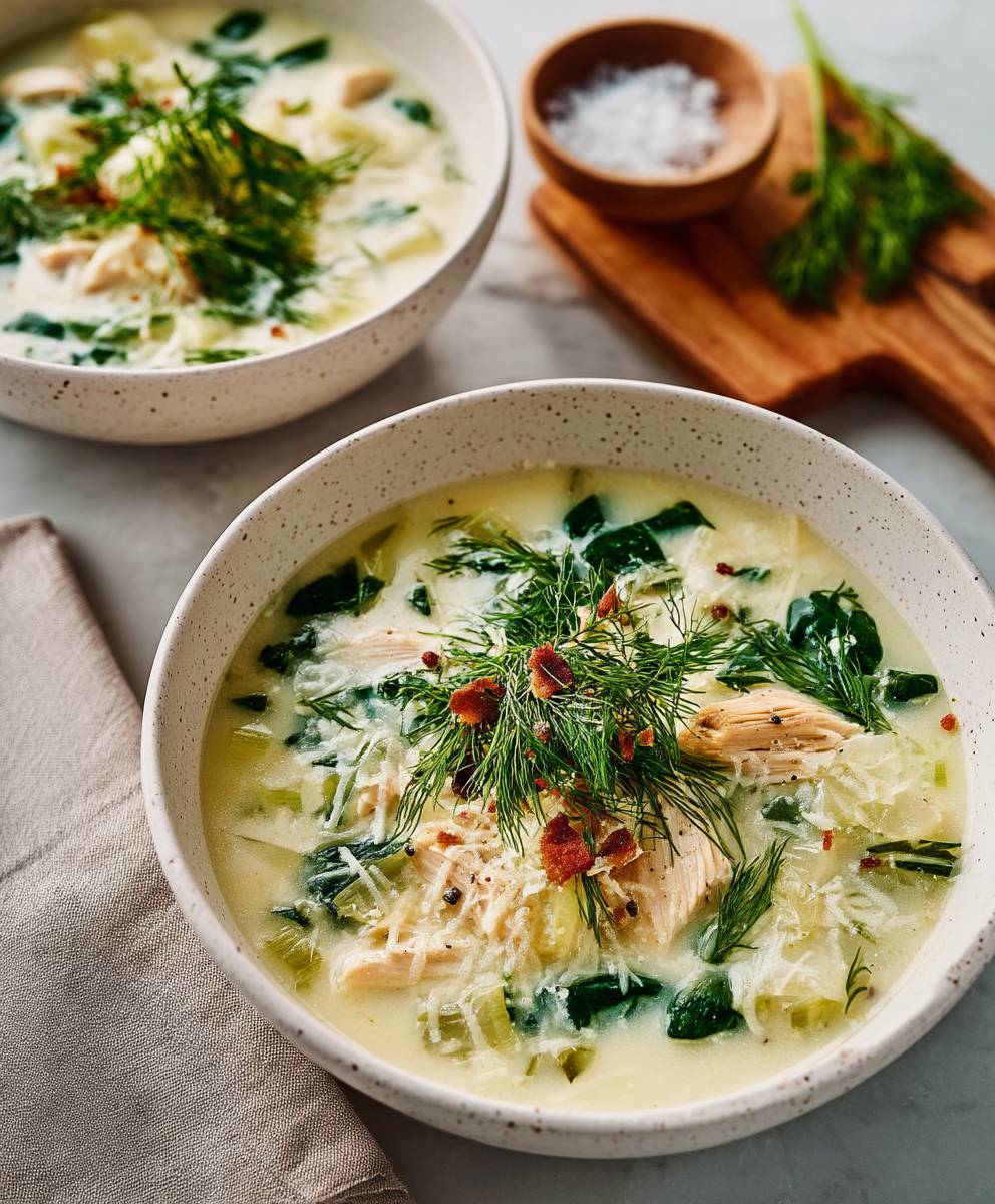 Soupe poulet poireau cheddar