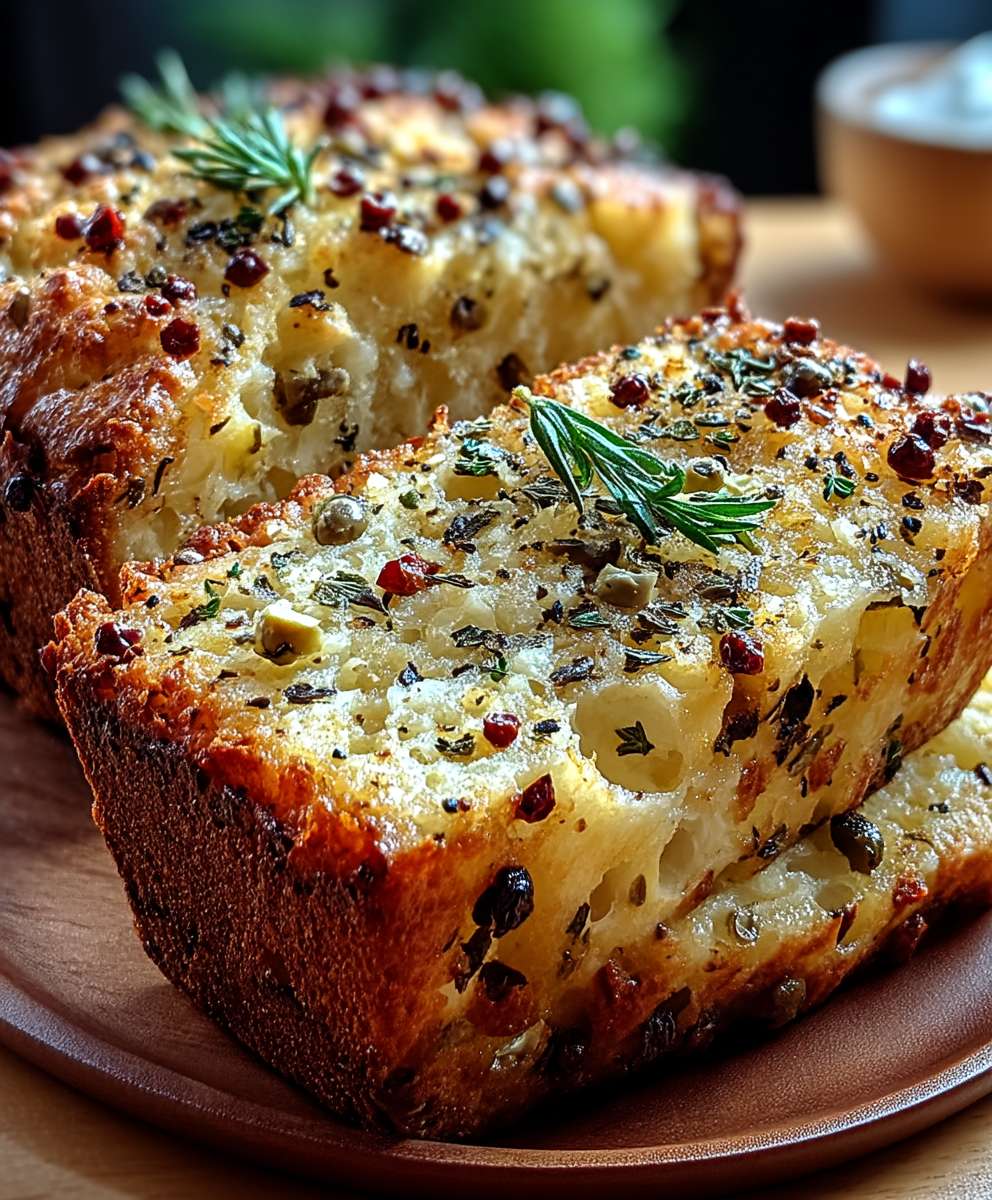 Pain rapide fromage olives