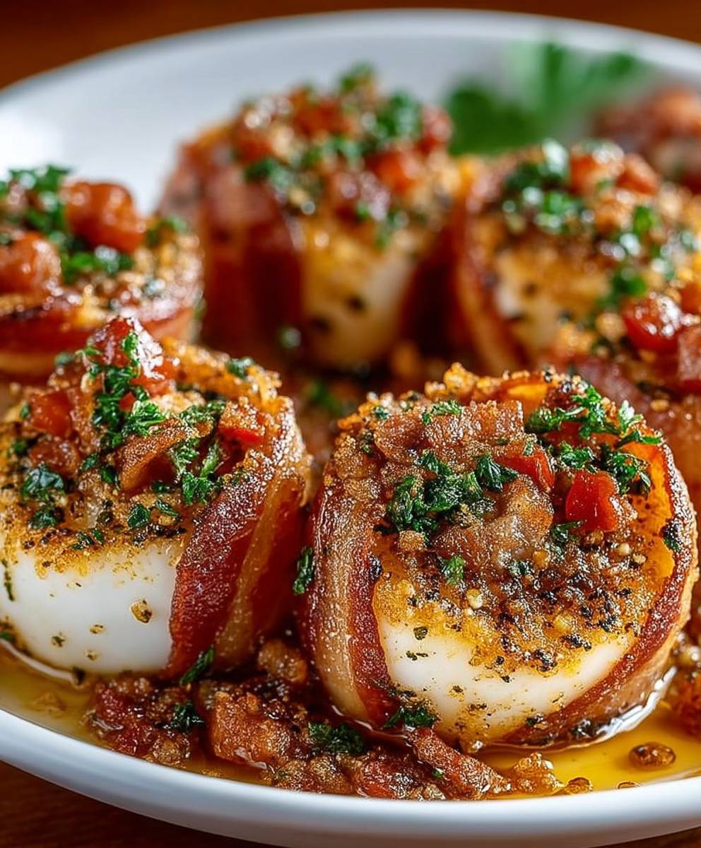 Calmars farcis au bacon
