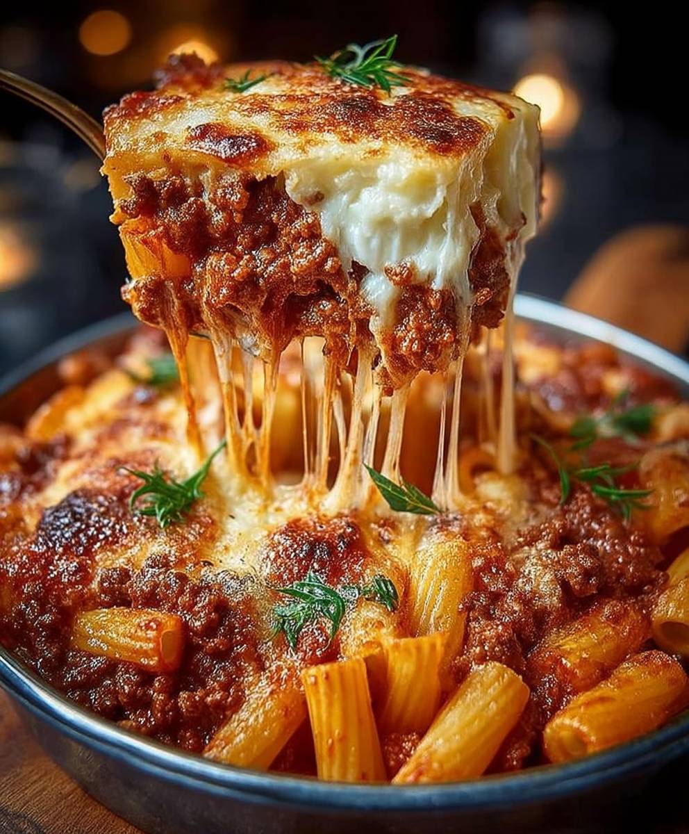 Gratin pates bolognaise fondant