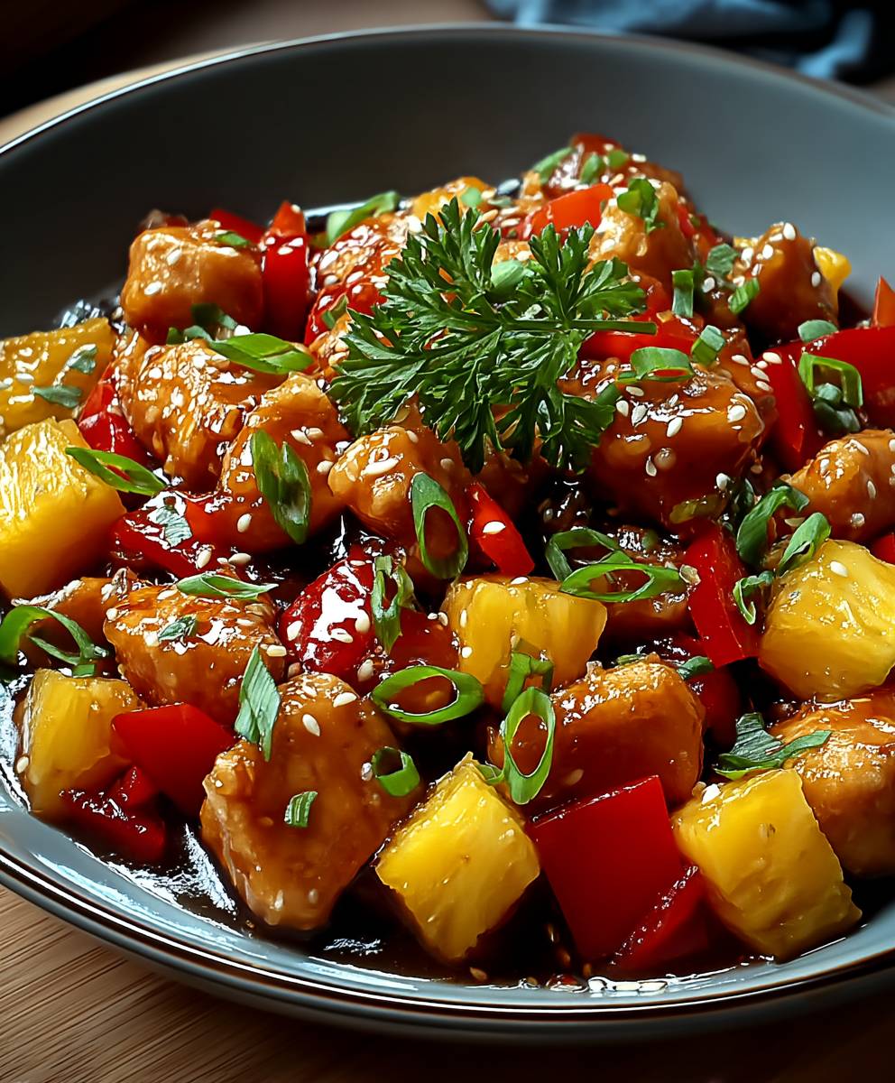 Poulet aigre doux ananas