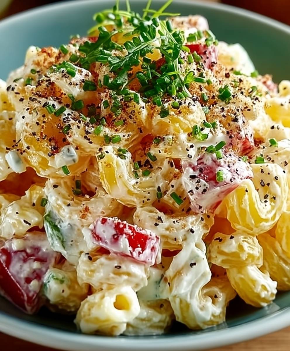Salade crémeuse macaroni maison
