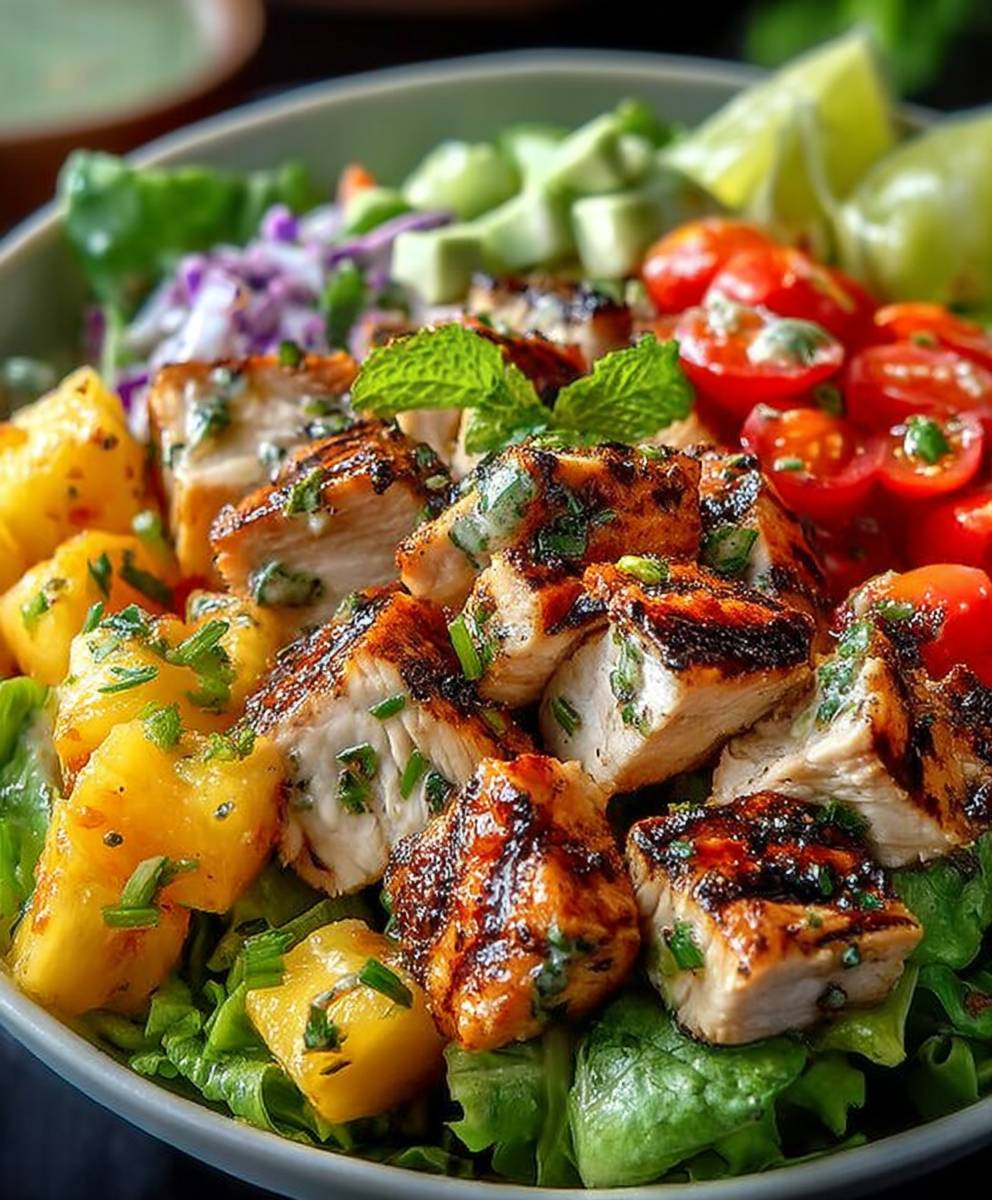 Salade poulet hawaïenne