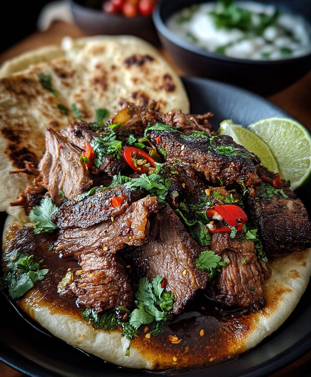 Shawarma agneau roti lentement