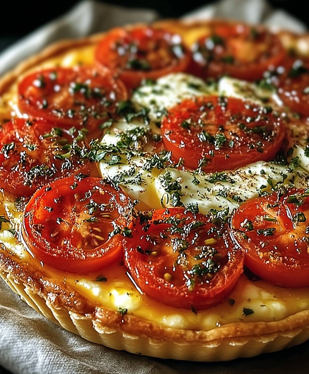 Tarte fine tomate mozzarella
