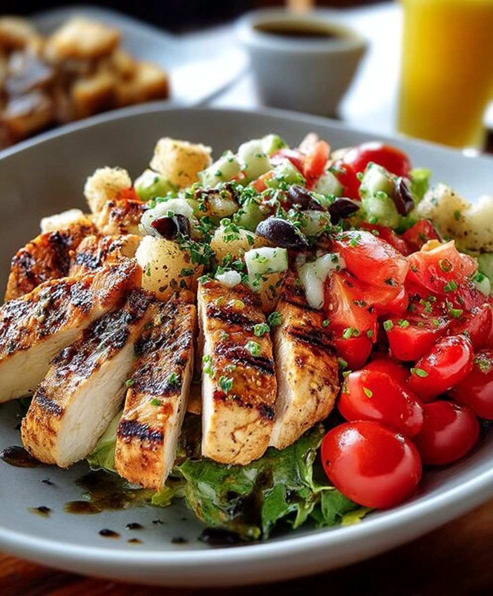 Salade antipasti poulet grillé