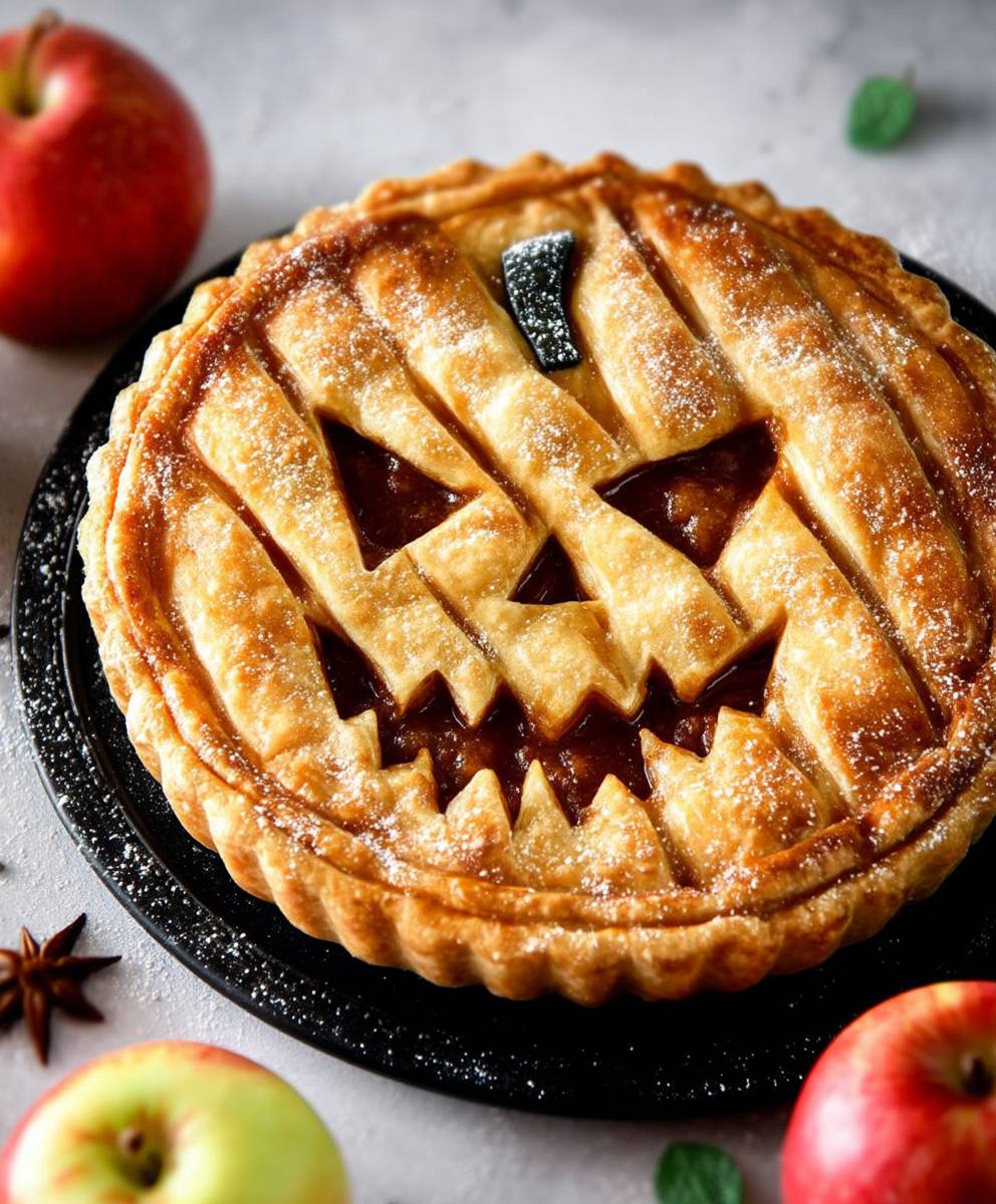 Tarte aux pommes Halloween