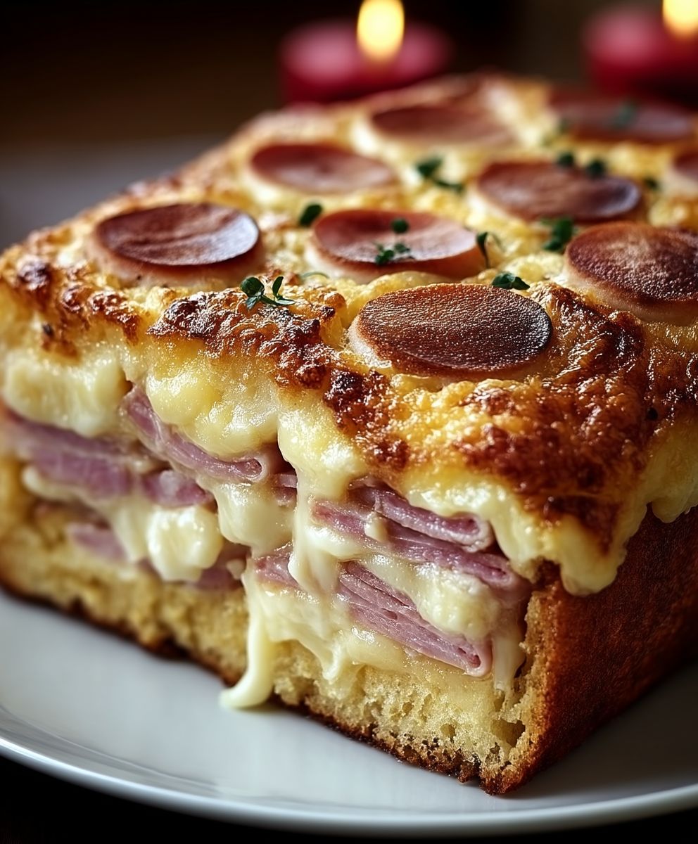 Croque cake jambon fromage
