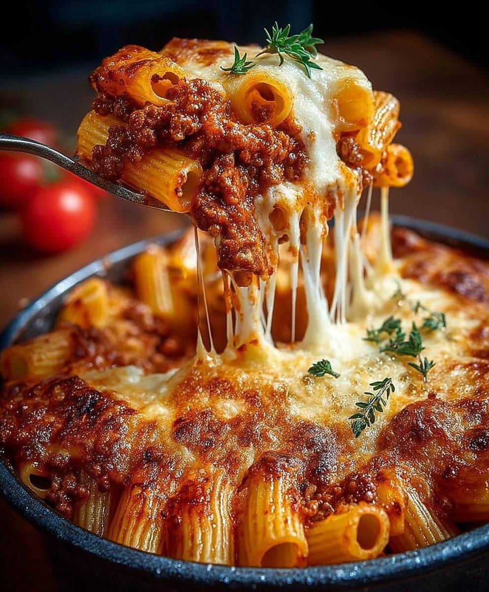 Gratin pates bolognaise fondant