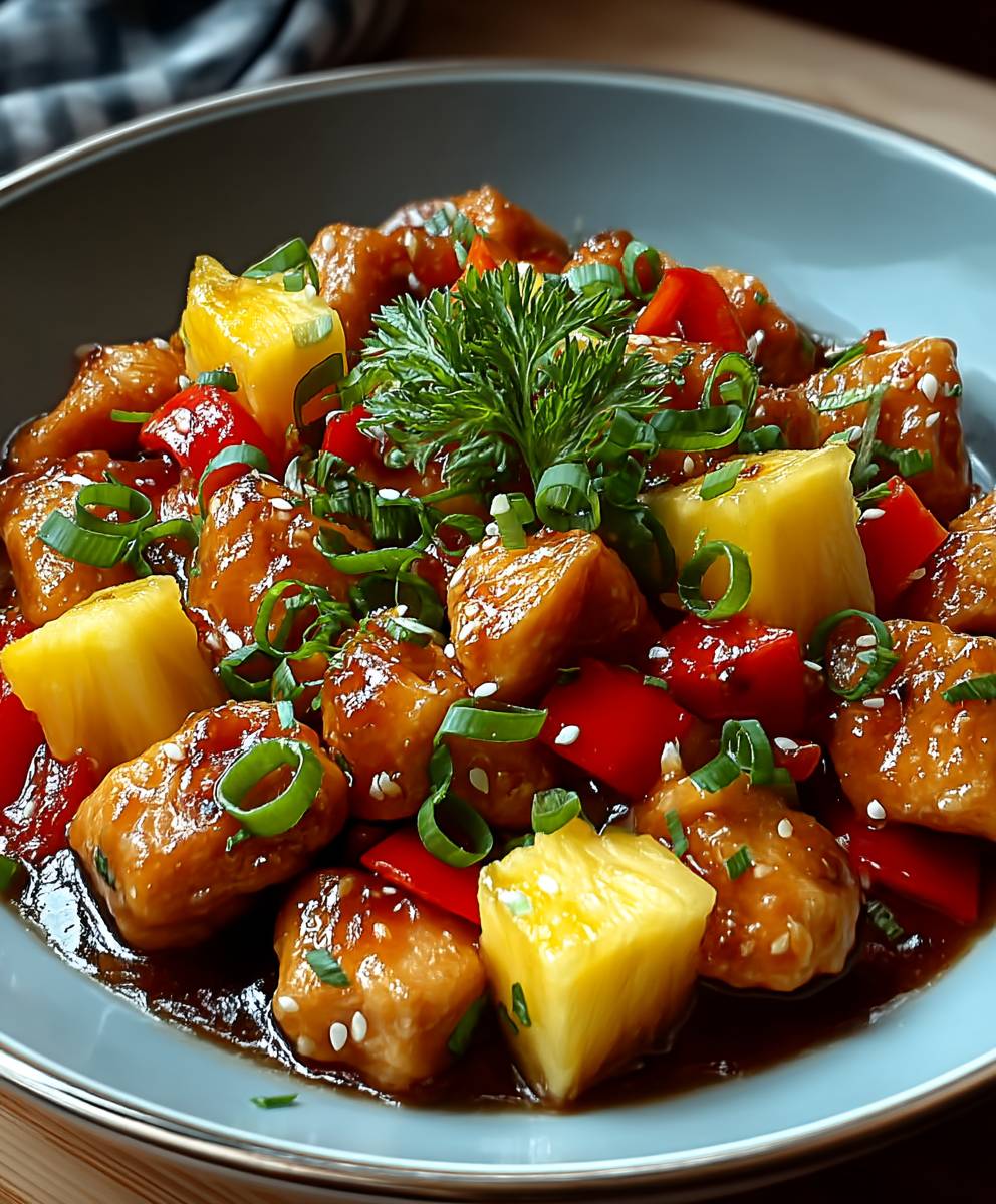 Poulet aigre doux ananas