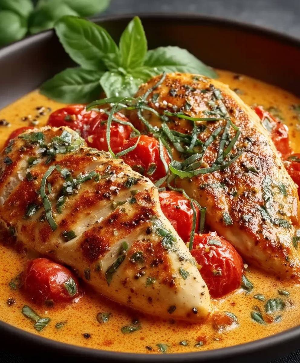 Filets poulet crème tomate