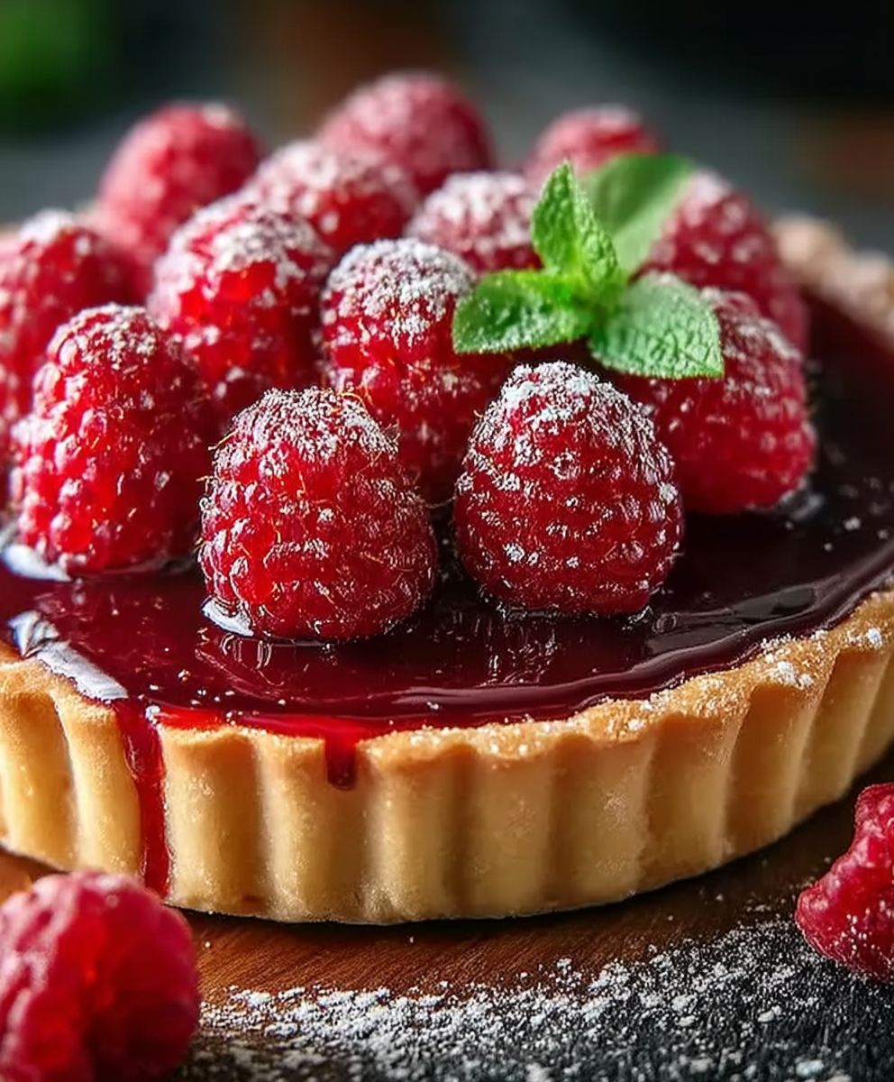 Tarte aux framboises