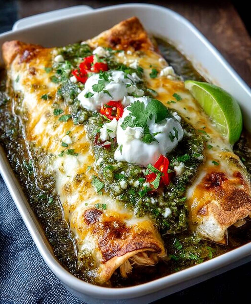 Enchiladas poulet salsa verde