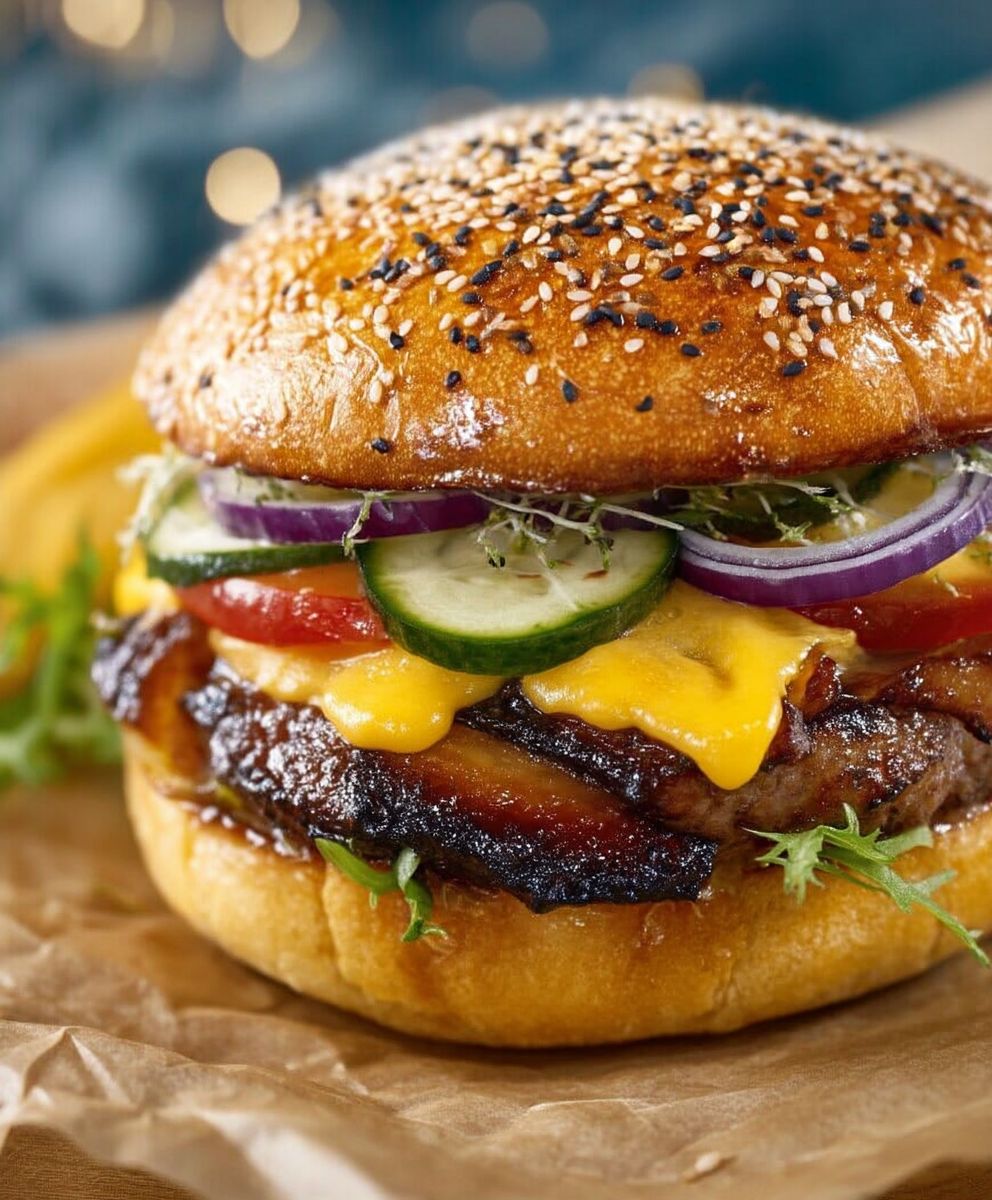 Burger croustillant boeuf
