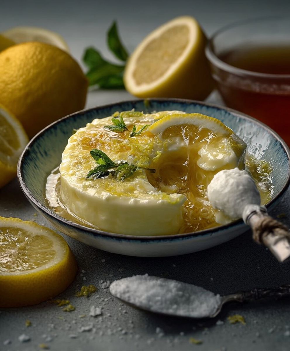 Crème citron infusée herbes