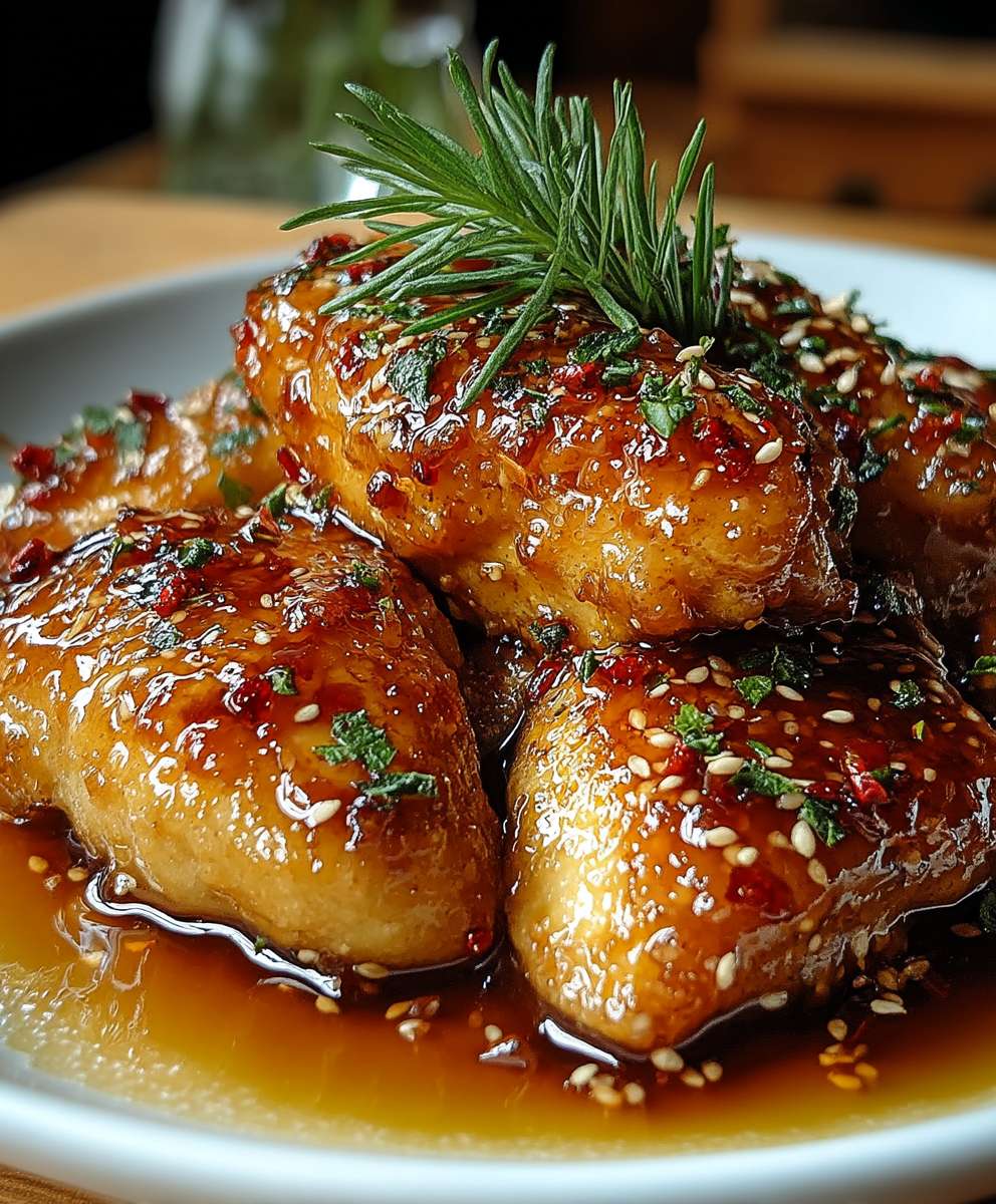 Poulet miel ail